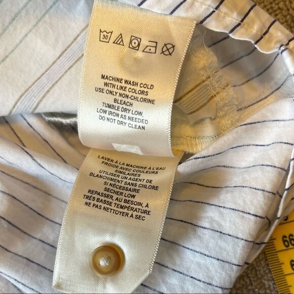 HOLDING HORSES ANTHROPOLOGIE Striped Buttons Down 3/4 Sleeves Top.Size S - Picture 14 of 15